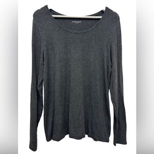 Eileen Fisher L Dark Gray Viscose Blend Top Shirt